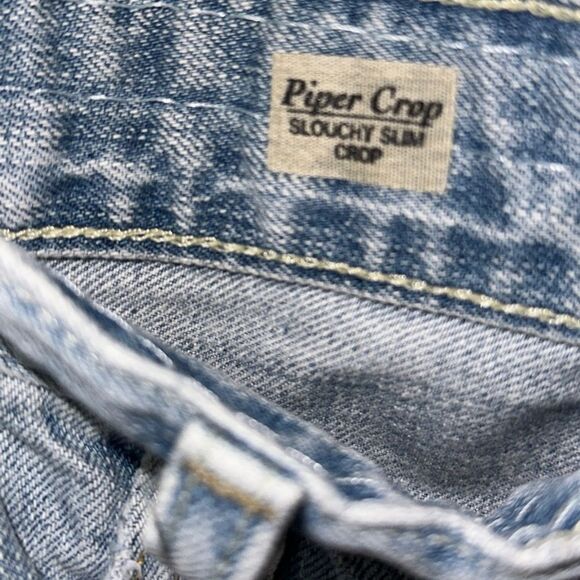 AG WOMEN’S 100%COTTON SLOUCHY SLIM CROP JEANS ZIPPERED GREAT CONDITION - Picture 3 of 8